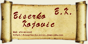 Biserko Kojović vizit kartica